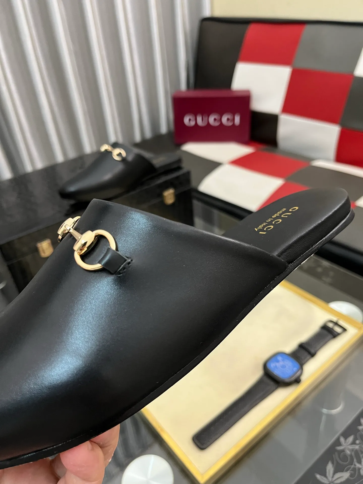 Men's shoes 💰480⌚️⌚️[Gucci] 2024 new season half-slip men's shoes, made of Italian imported first-layer frosted cowhide➕sheepskin lining, original hardware buckle, original combination wear-resistant outsole, real shot 🎬 Very comfortable on the feet, size 36-44